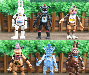 Nuevas Figuras de <span class=keywords><strong>Five</strong></span> <span class=keywords><strong>Nights</strong></span> <span class=keywords><strong>at</strong></span> <span class=keywords><strong>Freddy</strong></span>'s, Muñecos de Acción en <span class=keywords><strong>3D</strong></span>, Juego de 6 Muñecos con Luces LED, Figuras de PVC de <span class=keywords><strong>Freddy</strong></span> Fnaf - Product Image 4