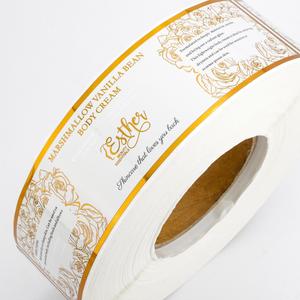 Etiquetas Personalizadas para Frascos de Crema Corporal Esther, Impresión en Lámina Dorada, Etiquetas Rectangulares Autoadhesivas de Papel para Envases de Cosméticos - Product Image 5