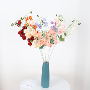 Fleurs artificielles Jessie, fleurs en soie, décorations de mariage, violet, bleu, corail, rose, décoration de salon - Product Image 2