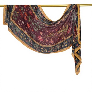 Foulard Hijab Musulman en Modal 40S à Imprimé Ethnique Fruits, Impression Numérique, Doux au Toucher, Châle de Prière de Luxe, Vente en Gros - Product Image 3