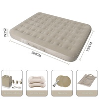 Matelas pneumatique double avec pompe électrique intégrée, lit d'appoint rechargeable pour la maison, les invités, le camping et les voyages, 200x150x25cm