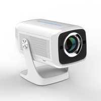 Proyector HY380 de 550 Ansi Lúmenes con Android 9.0, Wifi 6, Pantalla Inteligente, Mini Proyector de TV Portátil