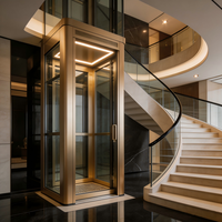 Ascenseur intérieur sans puits personnalisé de 2 à 5 étages, ascenseur à traction, ascenseur résidentiel intérieur, facile à installer