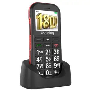 Mejor precio 4G Teléfono básico Batería grande Botón grande Pantalla de 1,8 pulgadas Teléfono celular con botón SOS para personas mayores