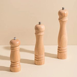 Ensemble moulin à sel et à poivre manuel en bois avec mouvement céramique, écologique, personnalisable avec logo, rechargeable, pour la cuisine domestique - Product Image 2