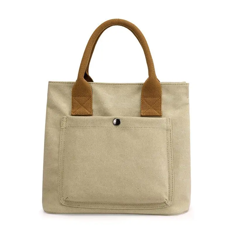 Sac à Bandoulière Écologique avec Logo Imprimé Personnalisé Vente en Gros Réutilisable Sac à Provisions en Coton Recyclé Sac Fourre-Tout en Toile pour Femmes