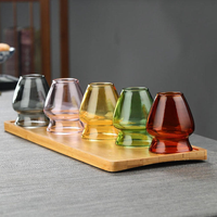 Support en verre coloré transparent pour fouet à matcha, support de séchage pour fouet en bambou, présentoir de comptoir pour bar à thé, vente en gros