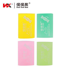 Klassisches Design Transparenter Gelee Radiergummi für Kinder Fluor zierende Farben Schul briefpapier Fabrik Direkt versorgung - Product Image 1