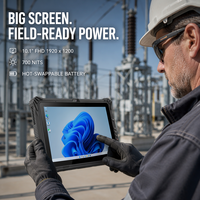 Tablet Robusta con Windows de 10.1'', Intel Core Ultra 5, IP65 Resistente al Agua, Escáner de Código de Barras 2D, PC Industrial, 4G LTE, GPS, RJ45, RS232, WiFi