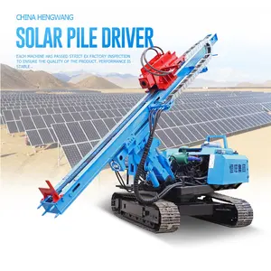 Solar Ramming Machine Solar Diesel Hammer Piling Hydraulic Vibro Ramming Pile Driver Machine Wholesale