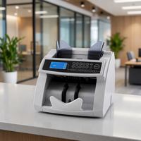 Machine de comptage de billets USD de qualité bancaire robuste à chargement frontal, certification ROHS, vitesse de comptage de 1000 pièces, trémie de 300 pièces