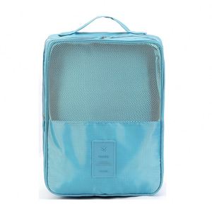 Sac de rangement pour chaussures à cordon de serrage à faible MOQ, sac de voyage étanche et visible pour chaussures, pochette à chaussures anti-poussière à 3 compartiments - Product Image 6