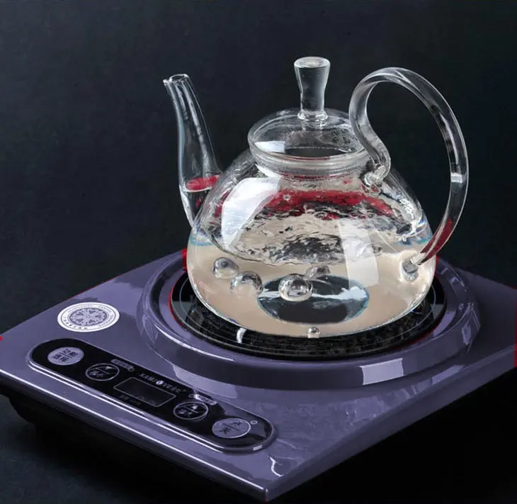 High grade transparent tea pot with infuser glass tea pot tea kettle