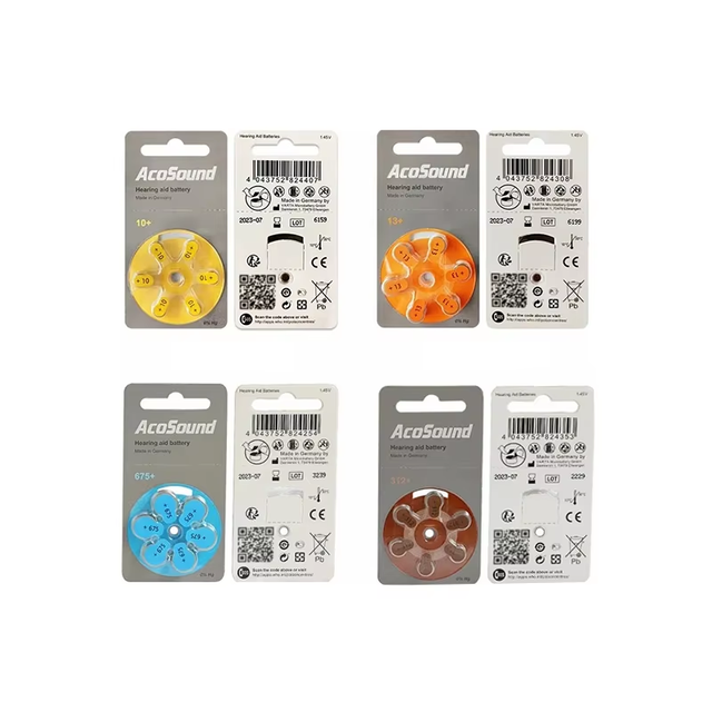 AcoSound Air Battery for BTE RIC ITE IIC Hearing Aids Compatible with A10 A13 A312 A675 for Ear & Hearing Products