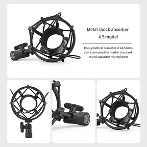 Support antichoc en métal Siying pour microphone Telefunken F11 - Robuste et durable, trous de vis 3/8 9MM pour l'enregistrement et la diffusion - Product Image 5