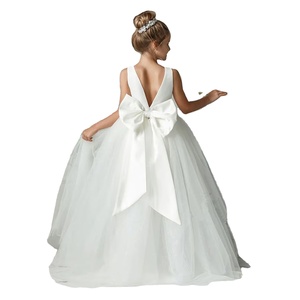 Elegante Vestido de Niña con Flores <span class=keywords><strong>para</strong></span> Boda, Ceremonia, Cumpleaños, Traje Blanco de <span class=keywords><strong>Primera</strong></span> Comunión, Tutú, <span class=keywords><strong>Ropa</strong></span> <span class=keywords><strong>para</strong></span> Niñas - Product Image 1