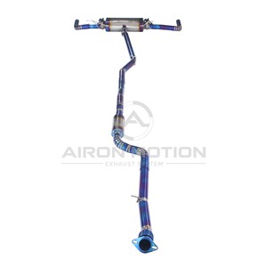 <span class=keywords><strong>Airon</strong></span> para Alfa Romeo Stelvio 2.0T, Sistema de Escape Catback Valvetronic de Titanio de Alto Rendimiento, Fijación Directa, 1.2 mm de Grosor, Acabado Dorado/Azul - Product Image 4