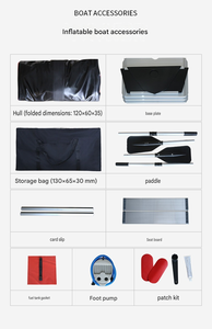 Bateau pneumatique rigide professionnel pour 4 à 6 personnes, en PVC renforcé de Kevlar, noir, adapté à la pêche, aux activités de plein air et à un usage familial - Product Image 6