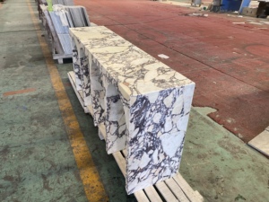 Nordic Style Modern Stone Furniture - Archway Entryway Italian Calacatta Viola Marble <strong>Decorative</strong> Hallwayc Entrance Console <strong>Table</strong> - Product Image 5