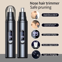 Recortador de vello nasal indoloro, portátil, para orejas y cejas, recargable, para hombres y mujeres