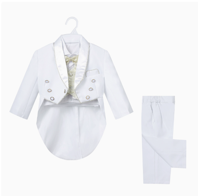 Boys Formal Kids Tuxedo Boys Wedding Pageboy Outfit Tailcoat Formal Wear Boys Christening Prom Suit