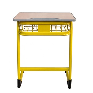 Juego de muebles escolares individuales de alta calidad, escritorio y silla de madera usados para aula, Material metálico para sala de estar - Product Image 5
