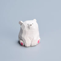 Nouveauté : Ornement en bois fait main en forme d'ours mignon, idéal comme cadeau pour les amis et pour les fêtes