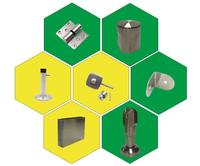 Accessoire de quincaillerie pour cloison de toilettes en HPL et acier inoxydable 304 anti-corrosion, pour la séparation des espaces de salle de bain