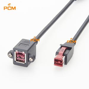 Câble d'extension USB 24V mâle-femelle à visser sur panneau pour système de point de vente, <span class=keywords><strong>imprimante</strong></span>, <span class=keywords><strong>scanner</strong></span>, hub USB industriel alimenté - Product Image 5