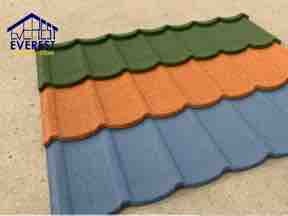 Hoja de techo de metal recubierta de piedra de Color para casa de Villa, estilo <span class=keywords><strong>Tudor</strong></span>, buenas Tejas resistentes a terremotos - Product Image 2