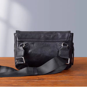 时尚旅行男士真皮单肩包奢华植物皮多口袋斜跨肩萨科什霍姆 - Product Image 2