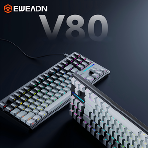 Eweadn V80 Có Dây Màng Bàn Phím Cảm Thấy Cơ Khí RGB Backlit Chơi Game Văn Phòng Đánh Máy Nhà Máy Bán Buôn <span class=keywords><strong>OEM</strong></span> - Product Image 1