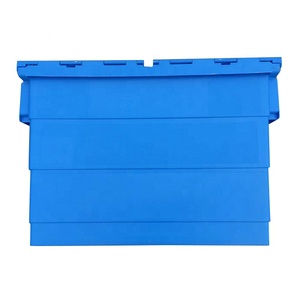 QS-contenedor de plástico con tapa, contenedor móvil apilable, caja de almacenamiento para transporte - Product Image 2