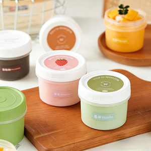 Etiquetas Autoadhesivas Personalizadas para Vasos de Yogur de Plástico PP de Grado Alimenticio de 100ml~500ml, Vaso Desechable para Yogur Frío, Helado y Pudín - Product Image 1