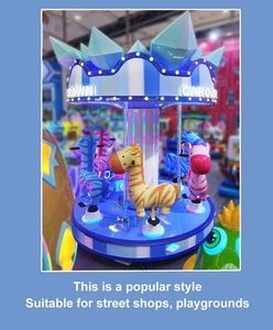 Carrusel de cebras que funciona con monedas Carrusel portátil Pequeño Recinto Ferial Merry Go Round Kids 6 Asientos Carrusel para niños - Product Image 6