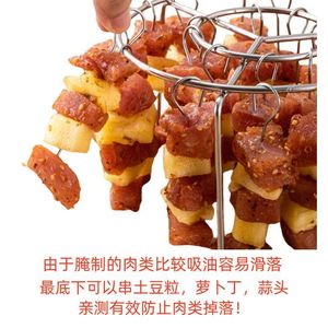 Grille de cuisson verticale en acier inoxydable pour friteuse à air, 25 brochettes, pour barbecue, four et cuisine, support pour brochettes de viande - Product Image 5