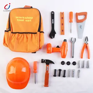 Repair Workshop Kids Pretend Play Toy Tool Games Plastic Wrench Screwdriver Educational Portable Toy Tool Set With Bag