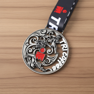 Médaille de championnat personnalisée en alliage de zinc pour course à pied 5 km et marathon, avec ruban et cordon, gravure imprimée, émail souple/dur, moderne et traditionnel - Product Image 6