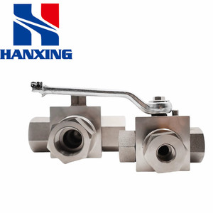 Alta pressão 304 Aço Inoxidável Rosca Interna Metric Externa Rosca Tubo de Aço Soldado De Duas Vias De Três Vias Válvula KHB3K - Product Image 2