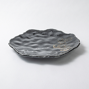 Platos de presentación de comida más vendidos, platos negros brillantes, plato de cena de cupé Irregular creativo de porcelana para buenos <span class=keywords><strong>restaurantes</strong></span> - Product Image 6
