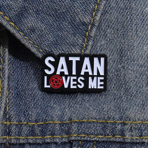 Dessin animé anglais métal Badge broche démon monstre vêtements Corsage collier broche alliage mode accessoires Souvenirs coulée - Product Image 3