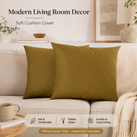 Housse de coussin décorative carrée unie sur mesure, couleur unie