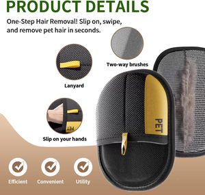 Gant brosse électrostatique en mousse super épaisse pour enlever les poils d'animaux, nettoyage facile, portable, pour poils longs de chiens et chats - Product Image 3