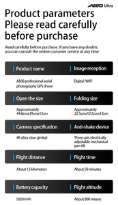 Ae60 màn hình cảm ứng điều khiển từ xa Drone chuyên nghiệp chụp ảnh trên không hình ảnh kỹ thuật số truyền tự động trở lại GPS trở ngại - Product Image 5