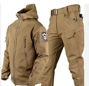 Giacche da uomo da esterno tattiche per l'autunno e l'inverno in pile calda tuta impermeabile per la caccia in poliestere - Product Image 6
