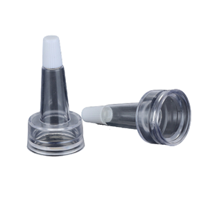 Tapa cuentagotas de punta dispensadora <span class=keywords><strong>13</strong></span> #20 # forma acampanada de cuerno tapa de plástico transparente para ampolla botella de penicilina 13MM 20MM - Product Image 1