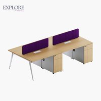 Grand bureau d'ordinateur moderne en bois pour une étude et une écriture simples pour une utilisation de poste de travail et d'ordinateur portable pour l'espace de bureau