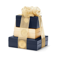 Emballage de boîtes de truffes au chocolat Saint Valentin haut de gamme en ruban rectangle boîte de chocolat vide personnalisée