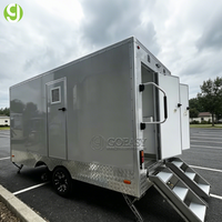 Remorque de toilettes de luxe Goeasy Élégante à 4 postes pour concerts et célébrations de mariage en plein air