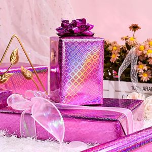 Colorful metallic rhombus shaped block design laser cut gift <b>wrapping</b> <b>paper</b> Simple and high end gift <b>wrapping</b> <b>paper</b> - Product Image 3